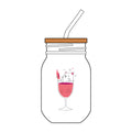 Kitten Wine Night Sipper Glass with Straw, 16oz — Engraved Drinkware