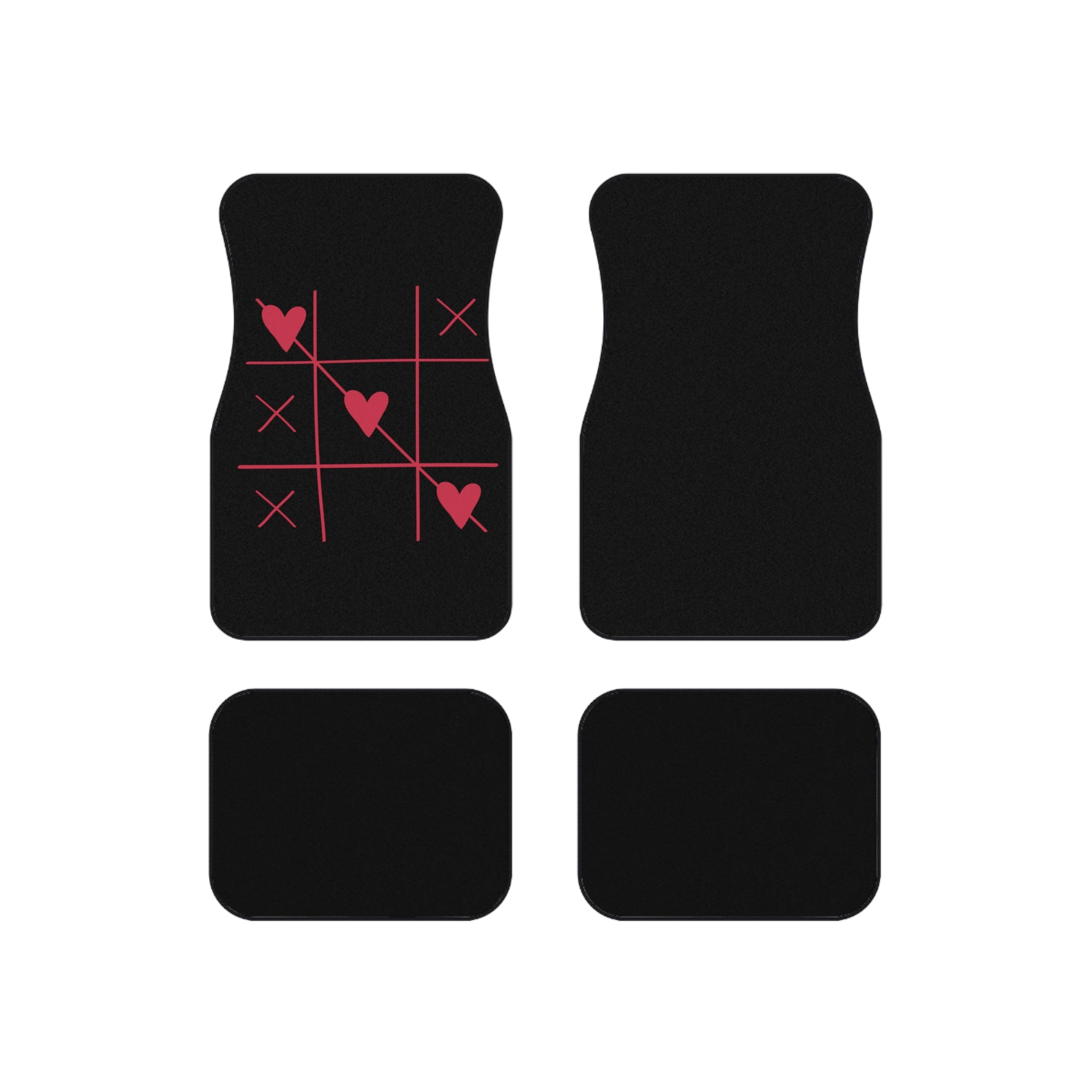 Car Mats (Set of 4) - Tic Tac Toe Hearts