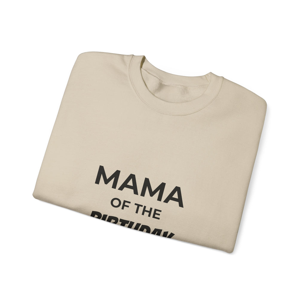 Sweatshirt — "Mama of the Birthday Dude" Cozy Mom Birthday Crewneck