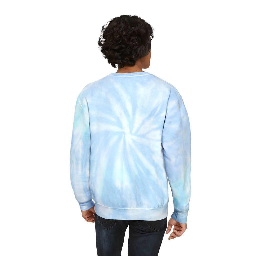 New Day Tie-Dye Sweatshirt - "It's a New Day" Light Blue Crewneck