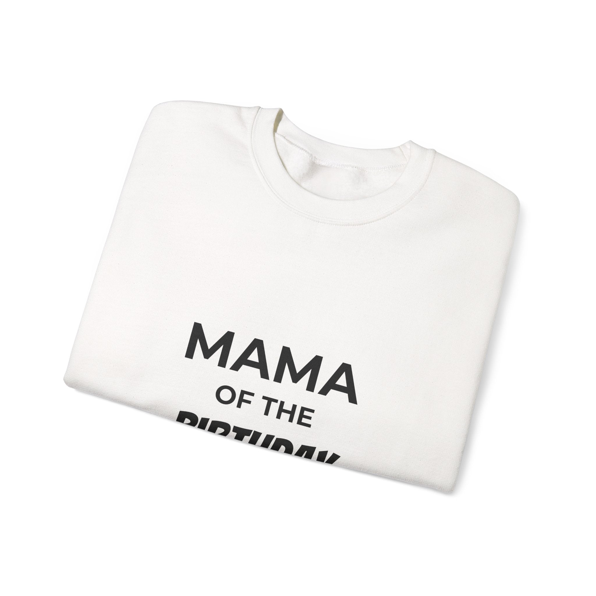 Sweatshirt — "Mama of the Birthday Dude" Cozy Mom Birthday Crewneck