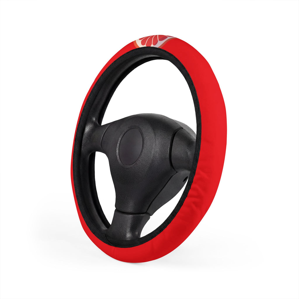 Car Steering Wheel Cover - Grapefruit Red