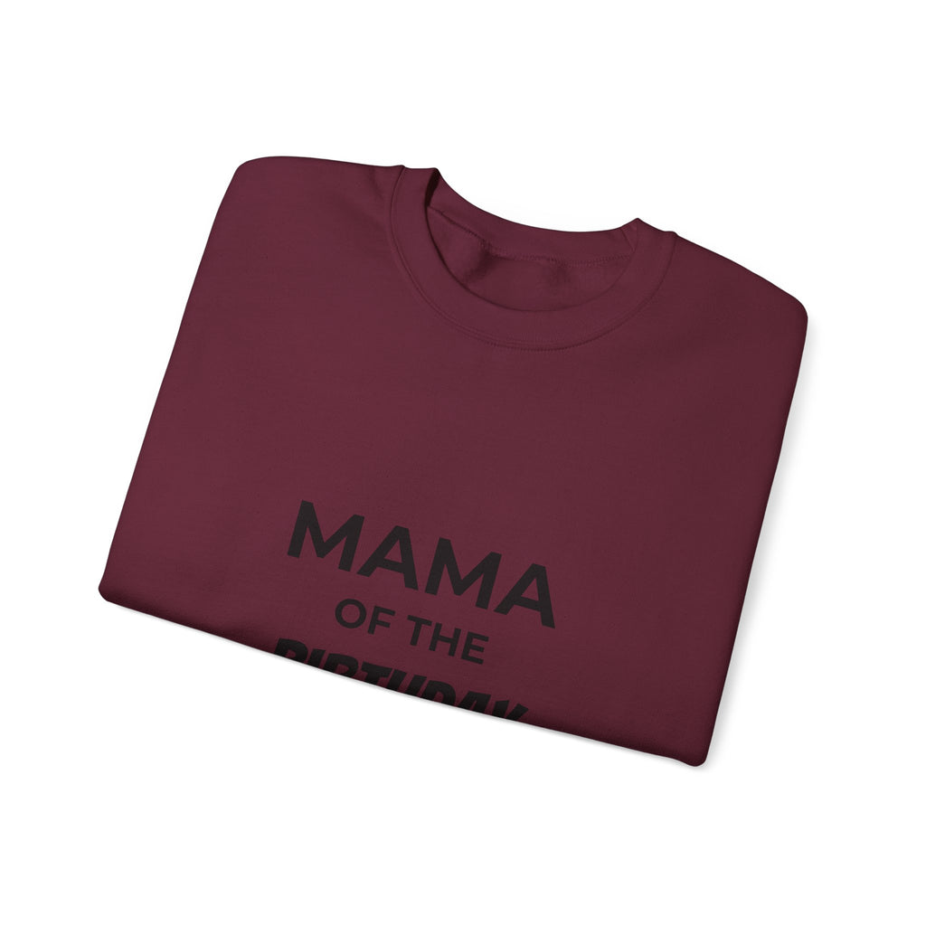 Sweatshirt — "Mama of the Birthday Dude" Cozy Mom Birthday Crewneck