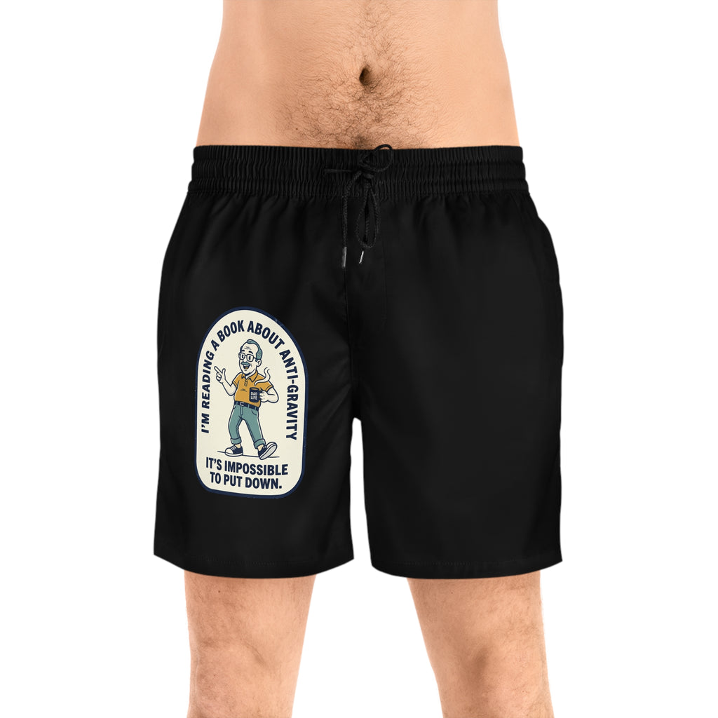 Men's Mid-Length Swim Shorts (AOP) - Anti Gravity Book
