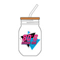 80's Made Me Sipper Glass with Straw, 16oz — Engraved Drinkware